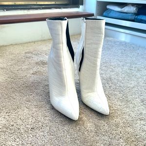 White booties worn ONCE in my house